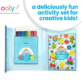 Ooly Yummy Yummy travel-friendly case keeps supplies organized during trips.