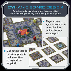 OOMM Games No Escape tiles and components show dynamic maze for replayable sessions