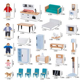 OOOK dolls and dog figures for family roleplay scenarios.