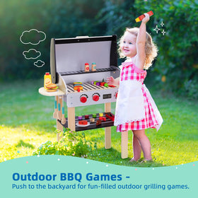 OOOK grill set toy food skewers for easy pretend cooking.