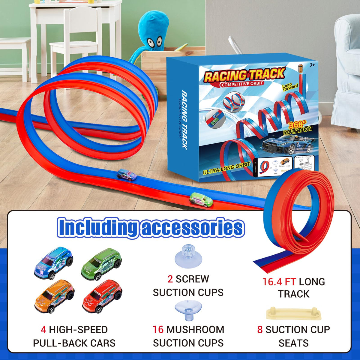 OPDEKEHA one-piece track design avoids missing pieces during play.