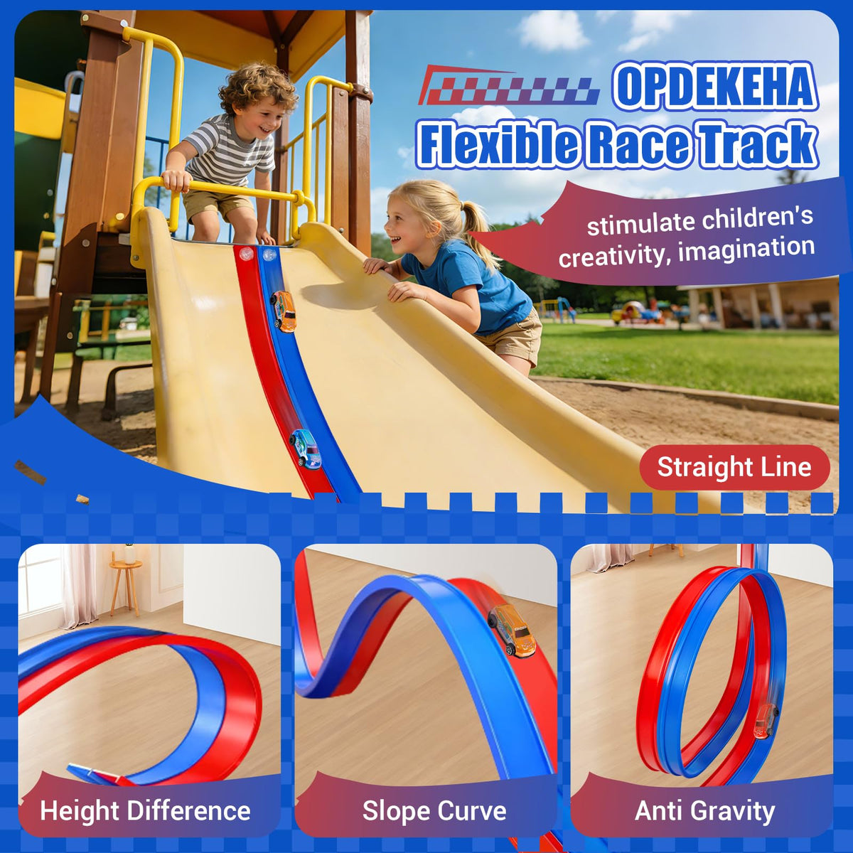 OPDEKEHA suction cups setup secures track on smooth surfaces.