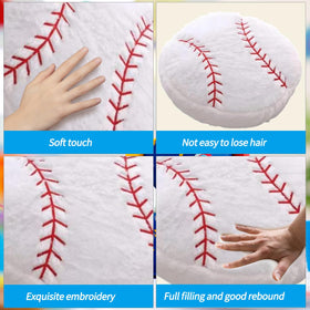 Soft plush material close-up shows smooth texture and durable stitching.