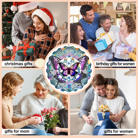 Opjoy butterfly wind spinner ready to hang in gardens and outdoor spaces.