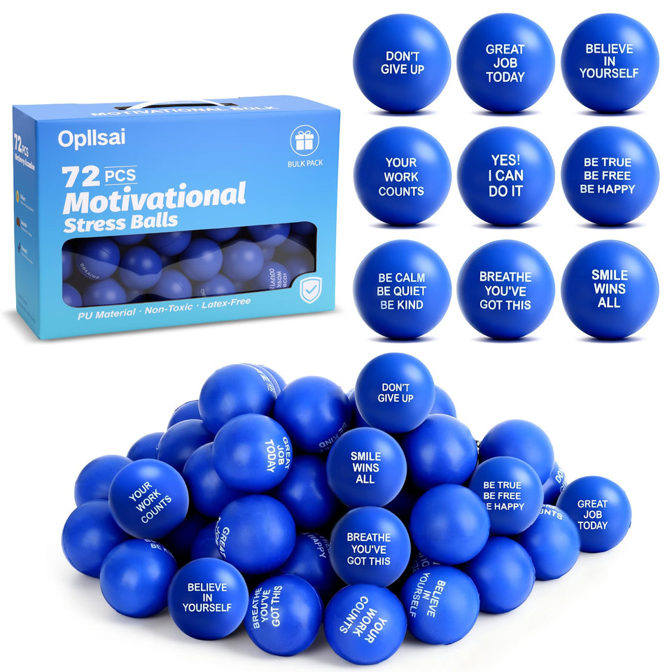 Opllsai motivational stress balls 72pcs pack for bulk team activities