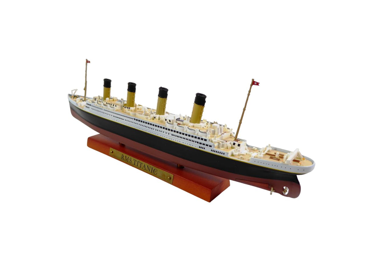 OPO 10 Titanic deck accurate detail showcases authentic miniature layout for display.