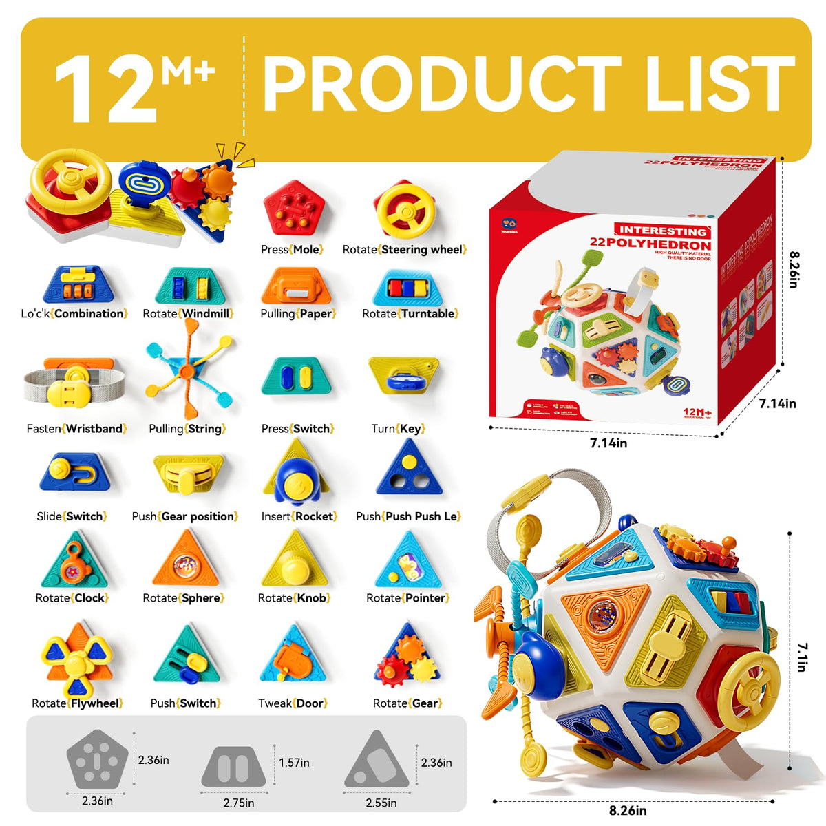 Oppvoci 22-in-1 Busy Board colorful panels invite exploration and cognitive engagement