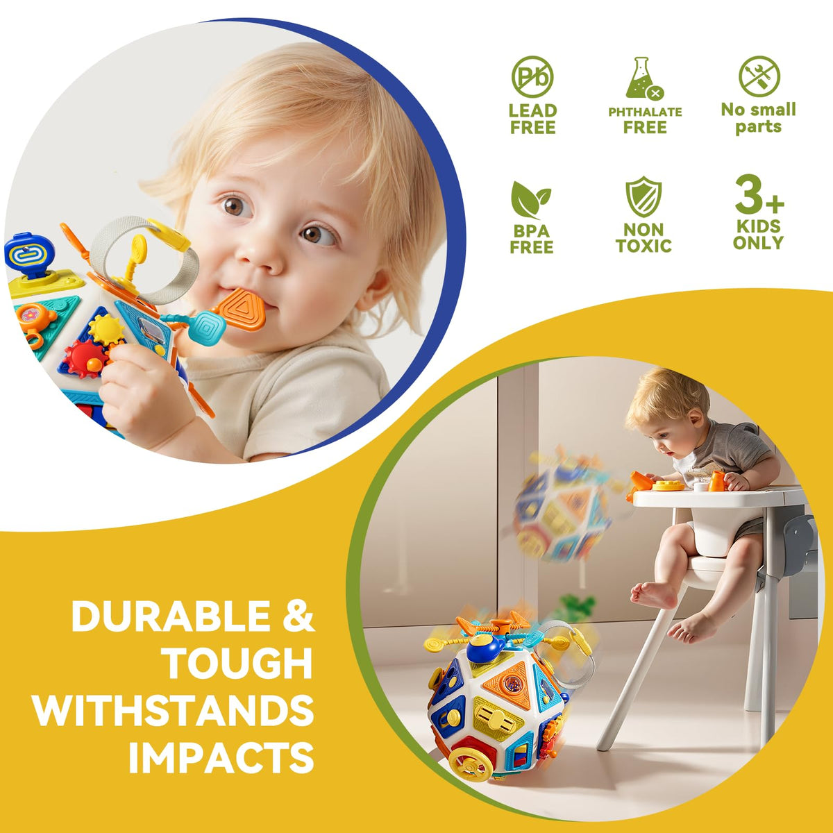 Oppvoci 22-in-1 Busy Board spinner showcases visual motion and sensory delight