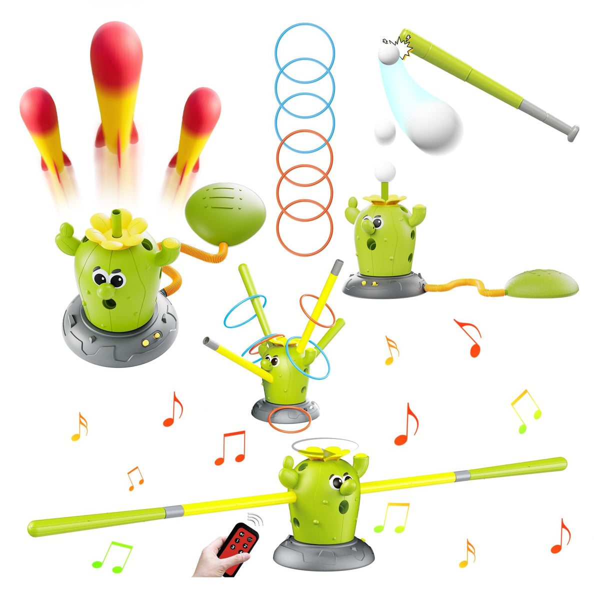 Oppvoci Cactus ring toss in home play setting promoting balance and teamwork