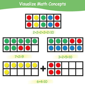 Opret 44 colorful counters boost visual counting and patterning in lessons