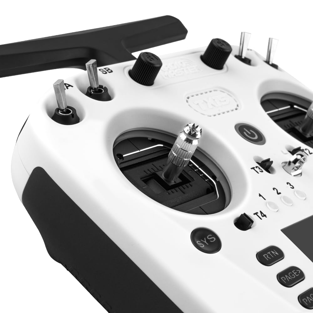 Opus RadioMaster TX15 V5 Hall gimbals deliver precise throttle and steering control.