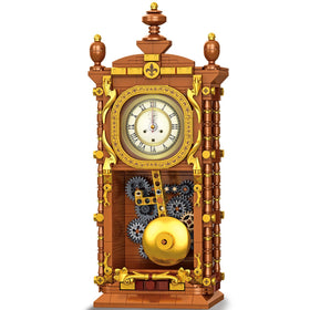 OQMI retro clock block face displays accurate time for desk style decor