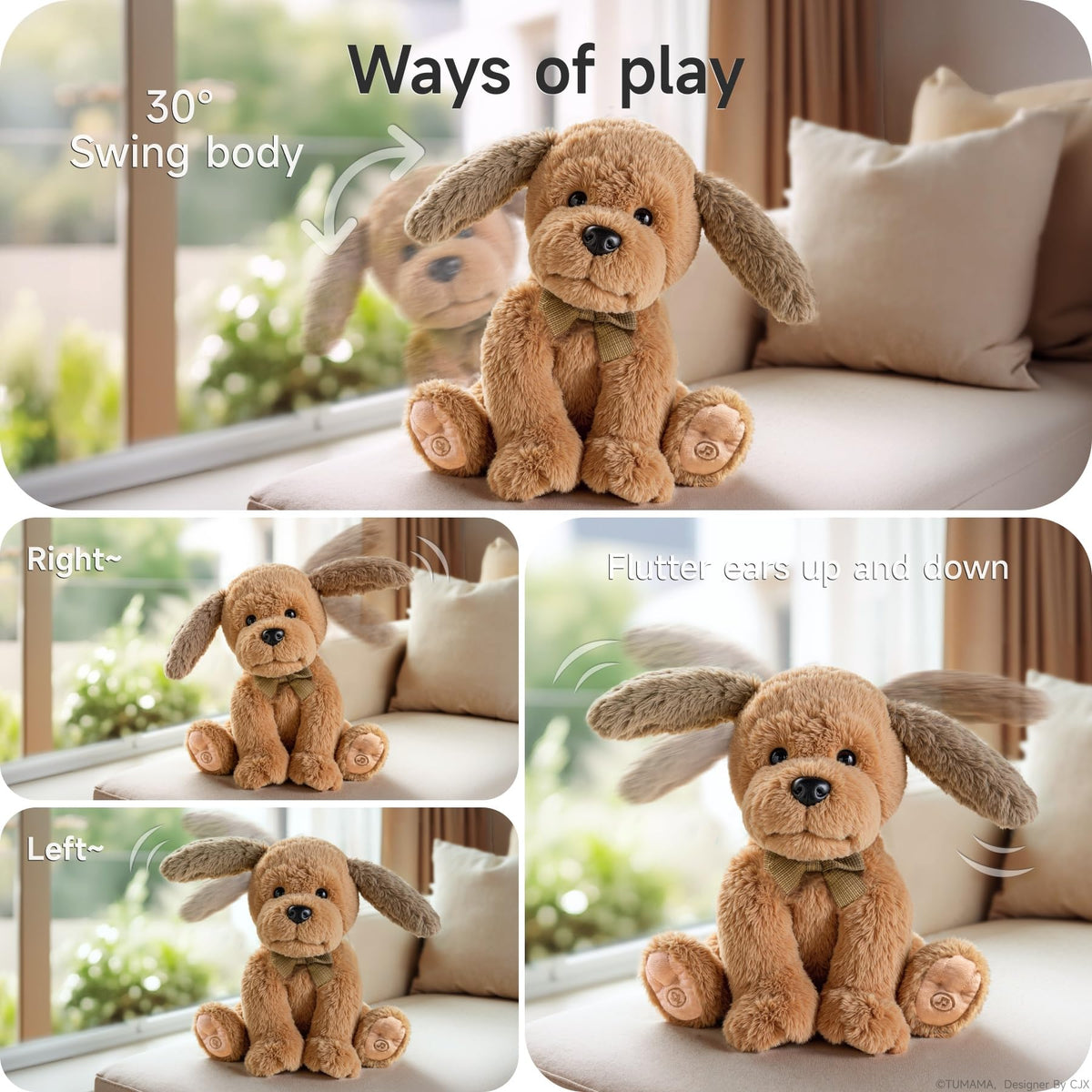 OR OR TU Baby Animated Plush Dog makes a delightful gift for celebrations