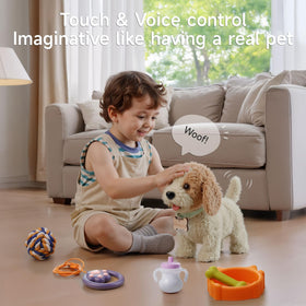 OR OR TU Included accessories like bowl and bottle for interactive feeding.