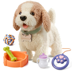 OR OR TU Walking Barking Toy Dog with remote leash encourages imaginative play.