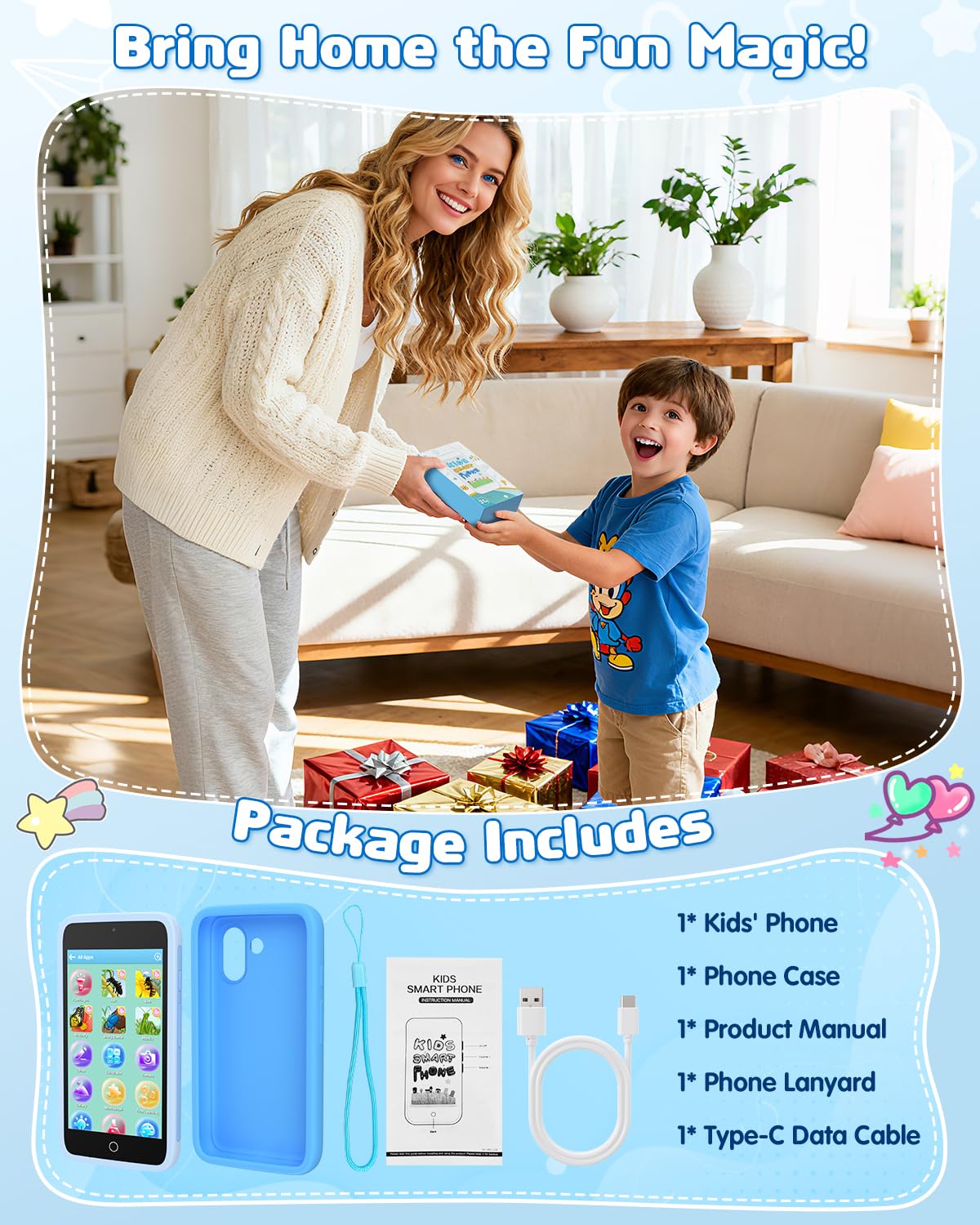 Orantronx Kids Smart Phone parental-control helps parents manage playtime.
