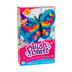 The Orb Factory PlushCraft Butterfly Pillow front view with bright colors for creative play