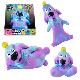 The Orb Factory ORB Funkee Dog Jumbo blue purple tie-dye texture for tactile fun