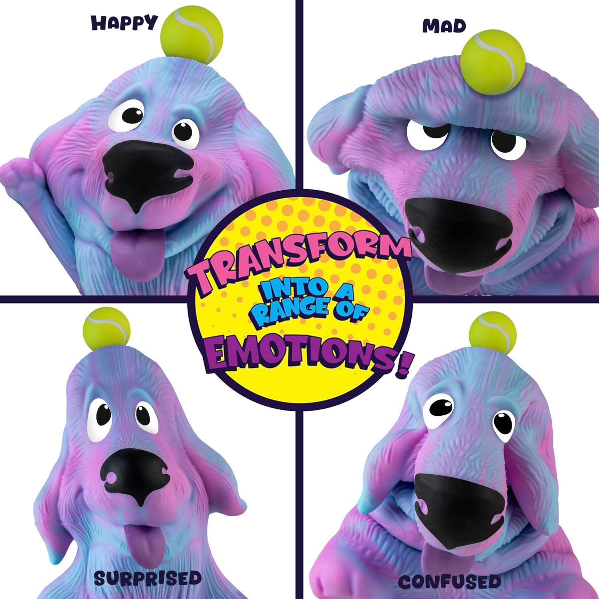 ORB Funkee Dog Jumbo poseable blue purple skin for creative expressions