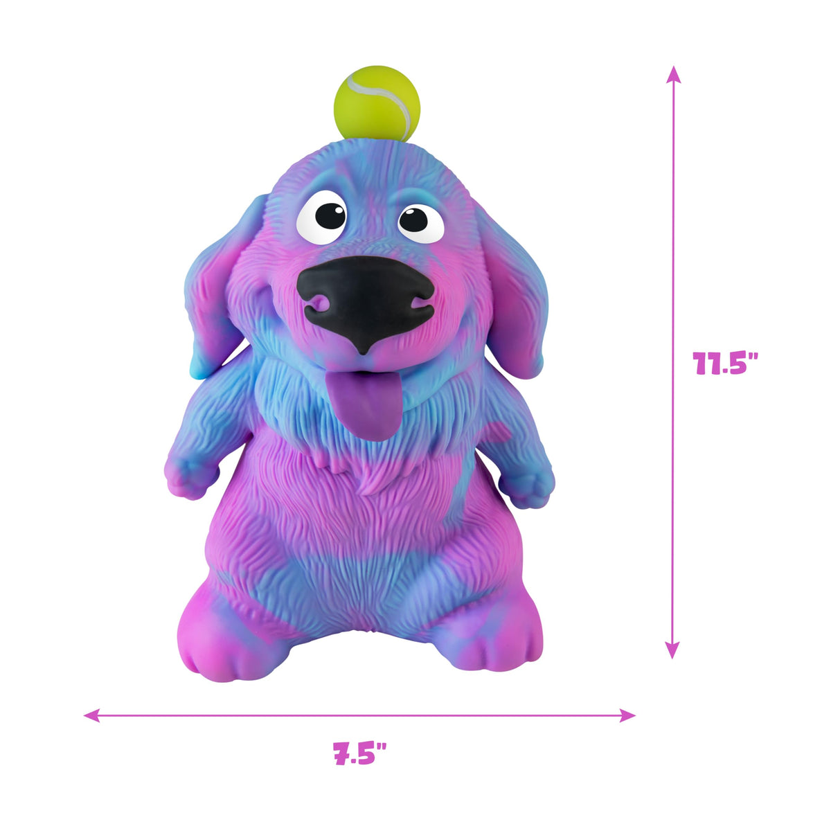 The Orb Factory Jumbo Dog is washable and durable for long lasting play