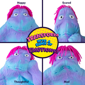 Orb Original Jumbo Hairdo Funkee Monkee close-up shows squishy texture ideal for stress relief.