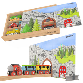 Orbrium box cover tunnel creates a scenic tunnel on the track.