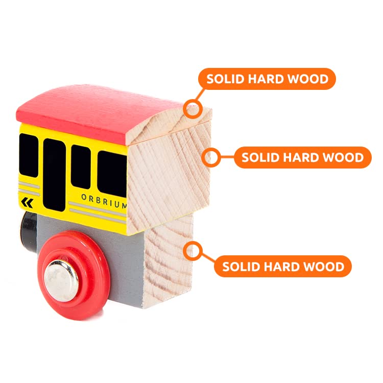 Orbrium swivel coal car with removable magnetic load offers versatile cargo play.