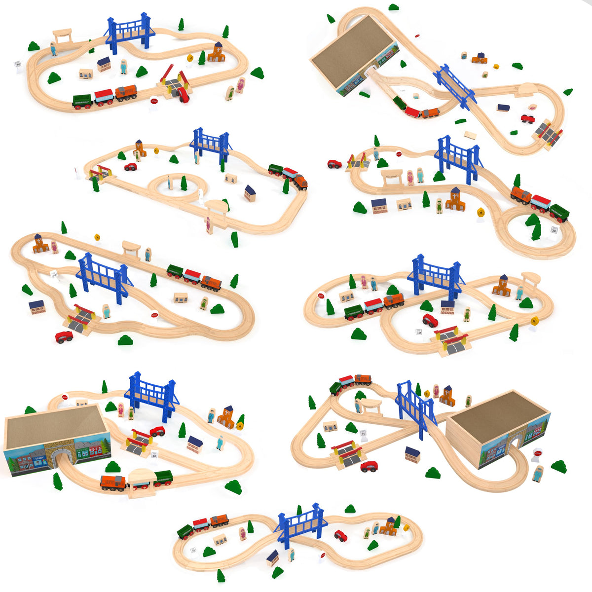 Orbrium Train Station layout with platform and signals for realistic play
