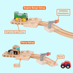 Orbrium barge dock creates docking interactions and seamless harbor play.