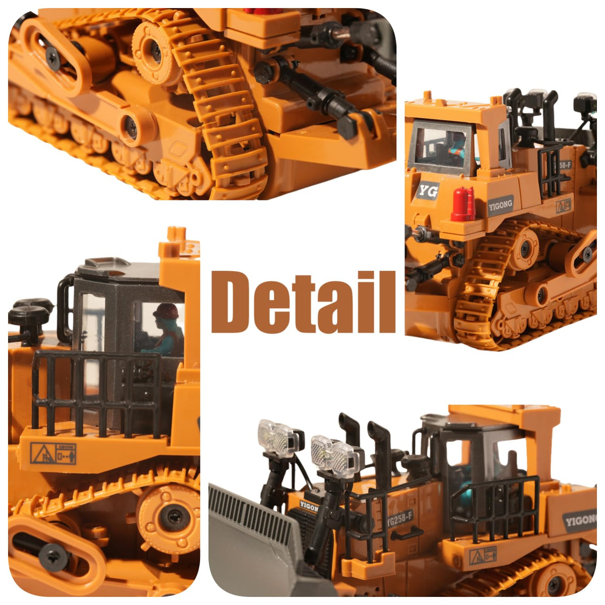 OrgaNatureQueen Durable metal bulldozer build for long-lasting play sessions.