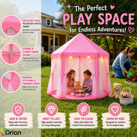 Orian Princess Tent easy assembly for quick setup before storytelling.