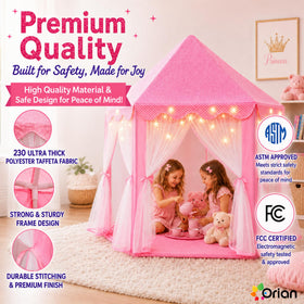 Orian Princess Tent foldable design for quick storage after indoor adventures.