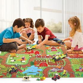Oriate farm animal toy pieces encourage role-play and farm knowledge exploration