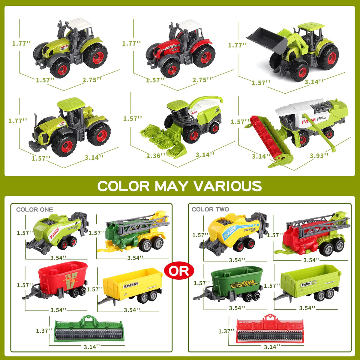 Oriate farm signs and accessories enhance scene setup and imaginative farm games