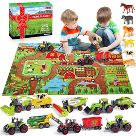 Oriate farm tractor toy with animals for imaginative play and early farming literacy