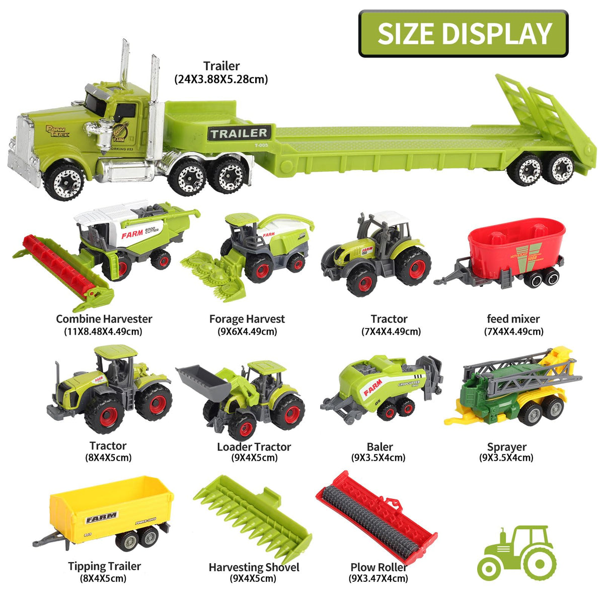 Oriate Kids Farm Toy Combine Harvester in realistic 1/64 scale for immersive pretend harvest
