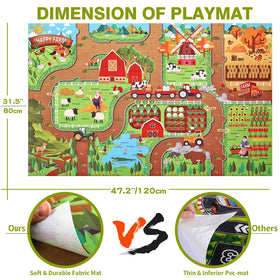 Oriate transport tractor and trailer diecast playset boosts hands-on construction play