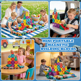 OrientFire magnetic tiles with non-toxic ABS for durable, safe construction.