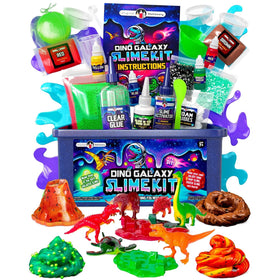 Original Stationery Dinosaur Galaxy Slime Kit packaging inspires space themed slime crafting.