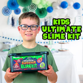 Original Stationery Dinosaur Slime Kit complete kit with activators and containers for DIY fun.
