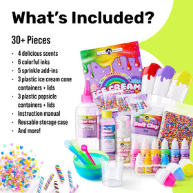 Original Stationery ice cream container keeps slime organized and appealing