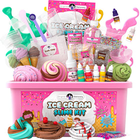 Original Stationery Ice Cream Slime Kit concept with colorful textures for creative play.