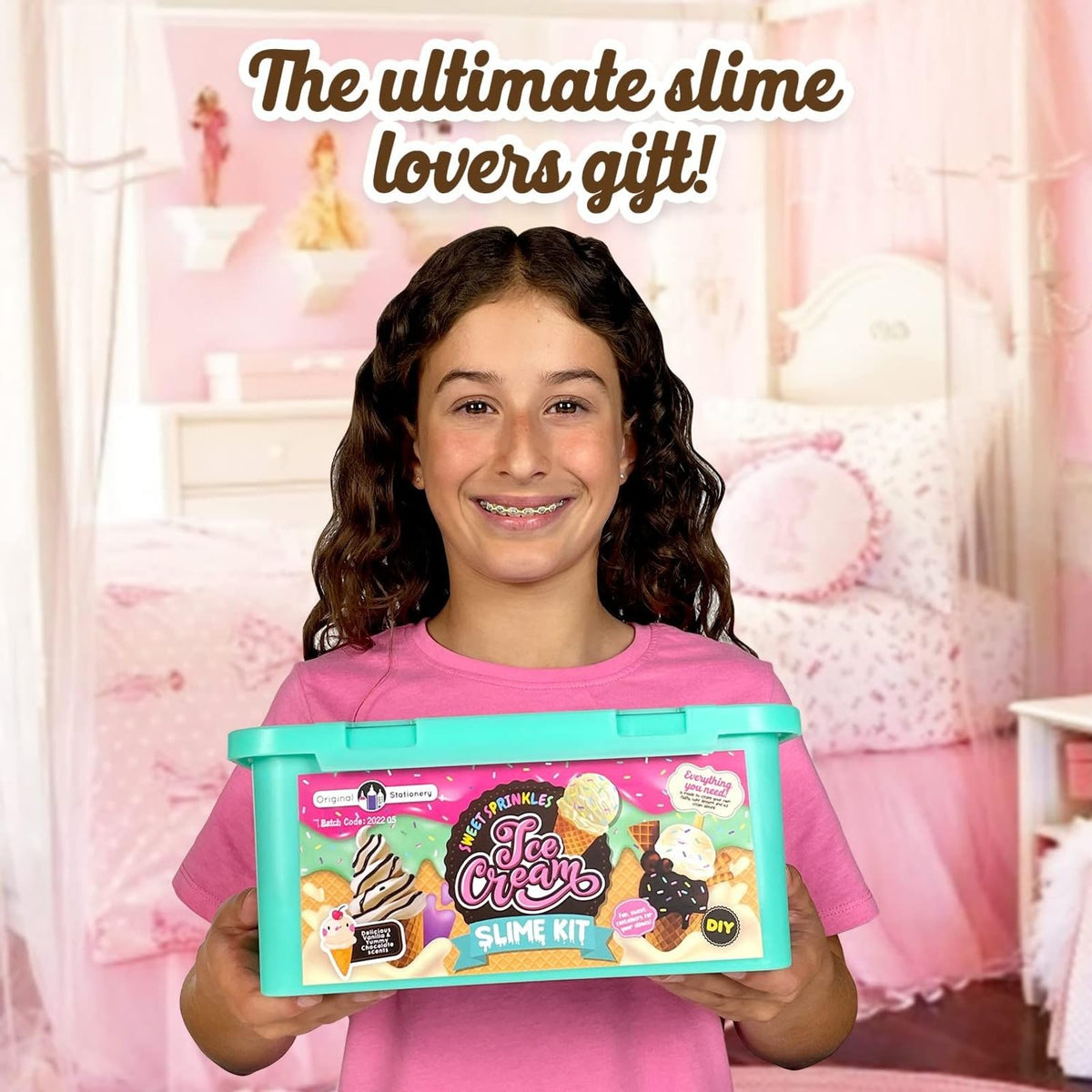 Original Stationery ice cream slime kit cupcake slime inspires dessert-themed crafts.