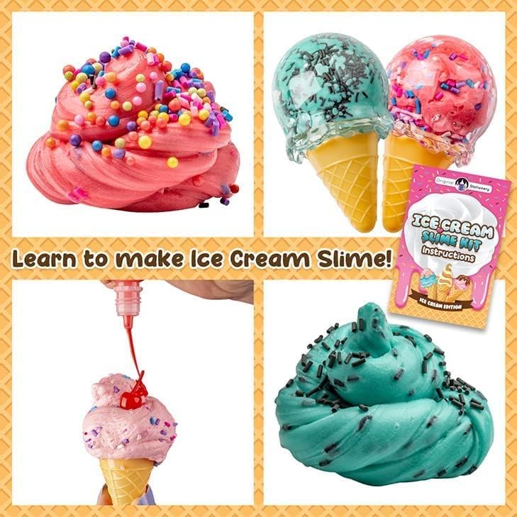 Original Stationery Ice Cream Slime Kit packaging ready for gifting and storage.
