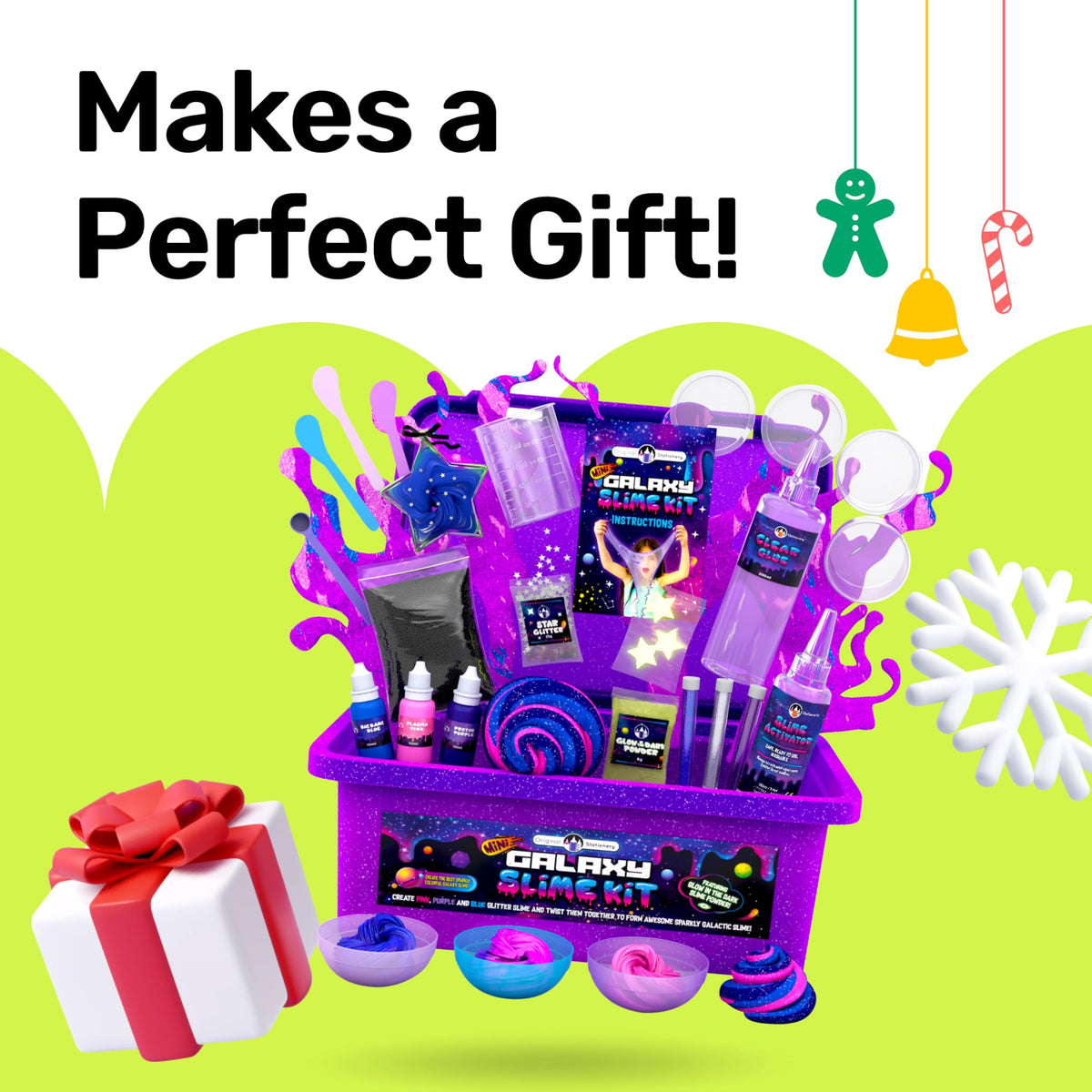 Original Stationery Mini Galaxy Slime Kit gift pack makes a playful birthday gift