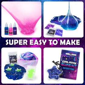 Original Stationery Mini Galaxy Slime Kit glow powder provides night-time fun
