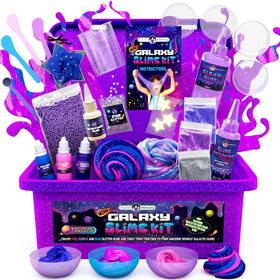 Original Stationery Mini Galaxy Slime Kit pour: kids create glow slime for a cosmic craft