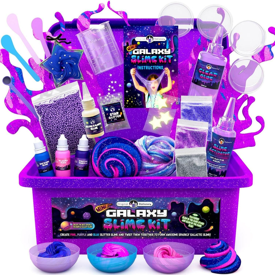 Original Stationery Mini Galaxy Slime Kit pour: kids create glow slime for a cosmic craft