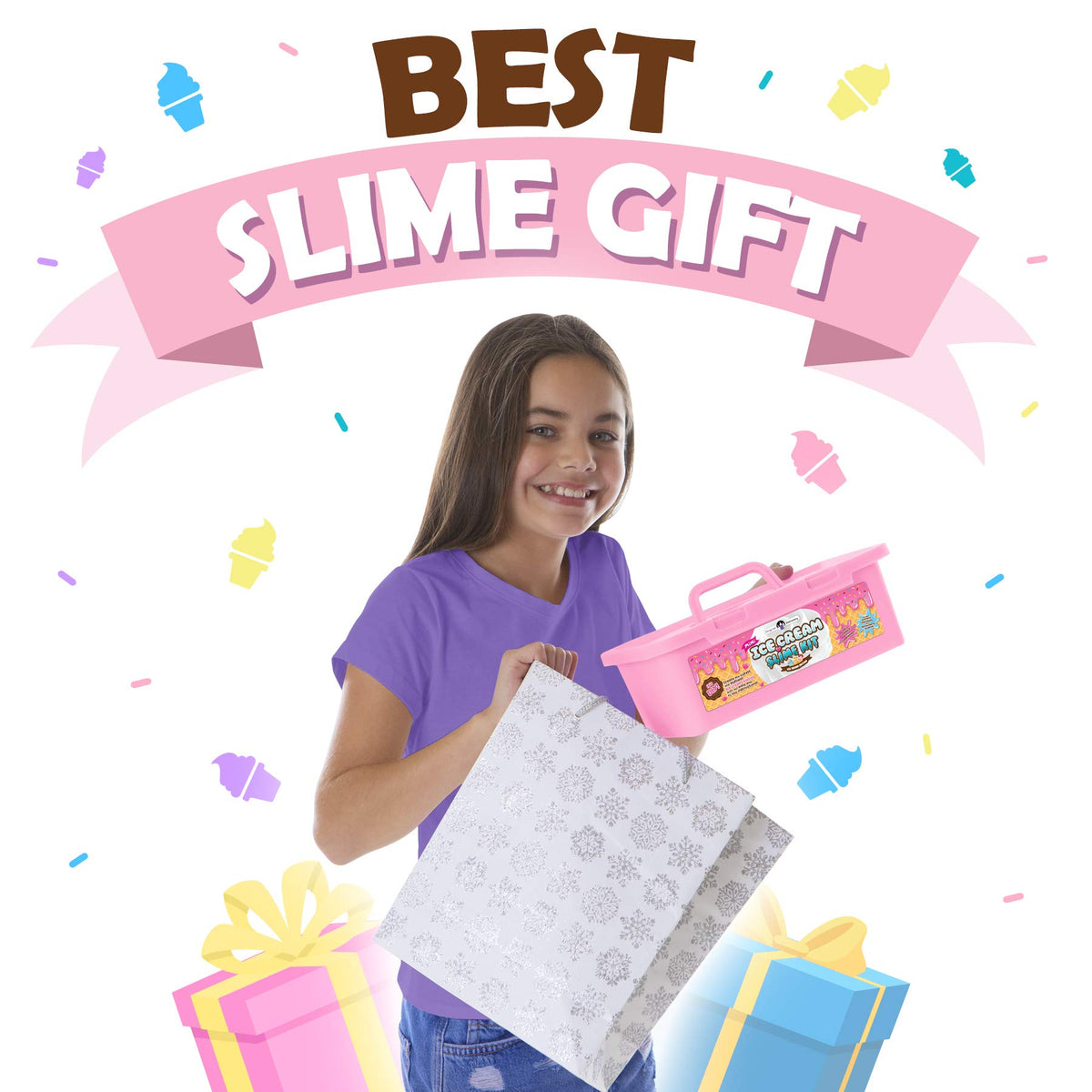 Original Stationery Mini Ice Cream Slime Kit as a gift idea for creative kids
