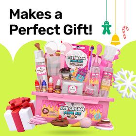 Original Stationery Slime Kit fits in a bag for portable creative fun on trips